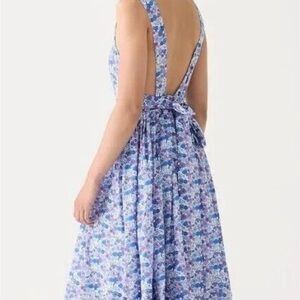 J. Crew Liberty “Arrow” Floral Print Dress Hydrangea Peony Fine Cotton 14 NWT